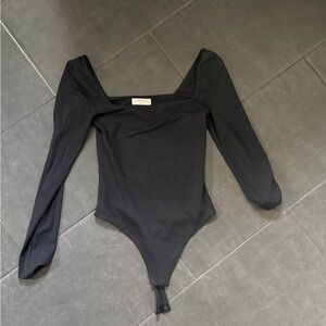 Babaton Black Long Sleeve Bodysuit